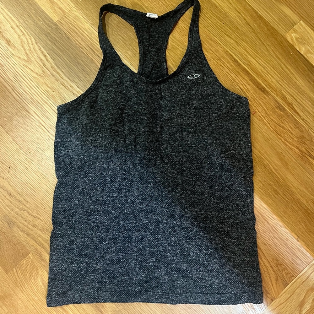 Champion Gray Sleeveless Racerback Tank Top size small